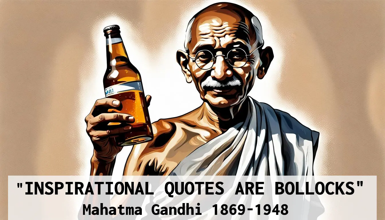 Gandhi says inspirational quotes are bollocks