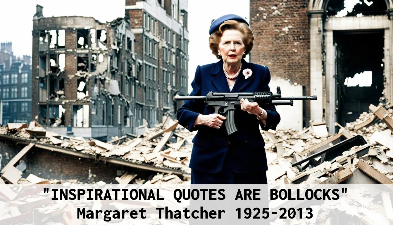 Thatcher says inspirational quotes are bollocks