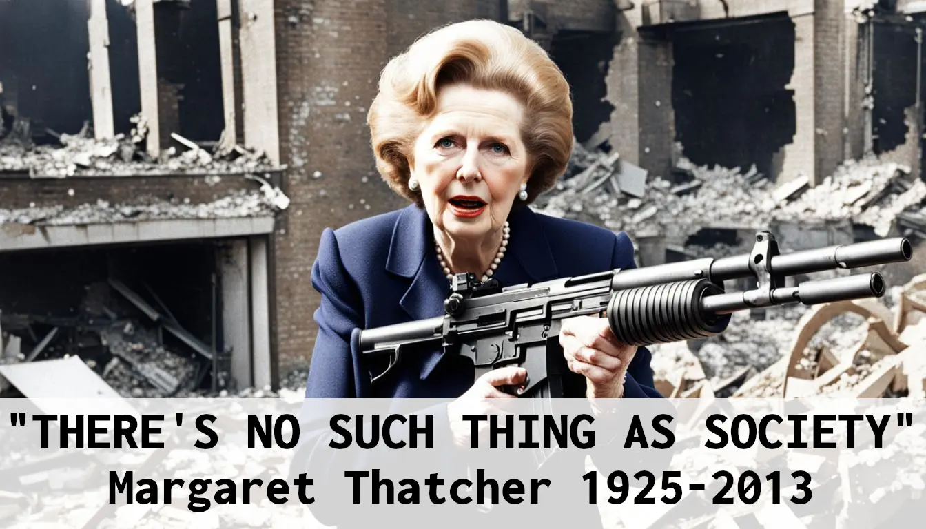 Thatcher says there's no such thing as society